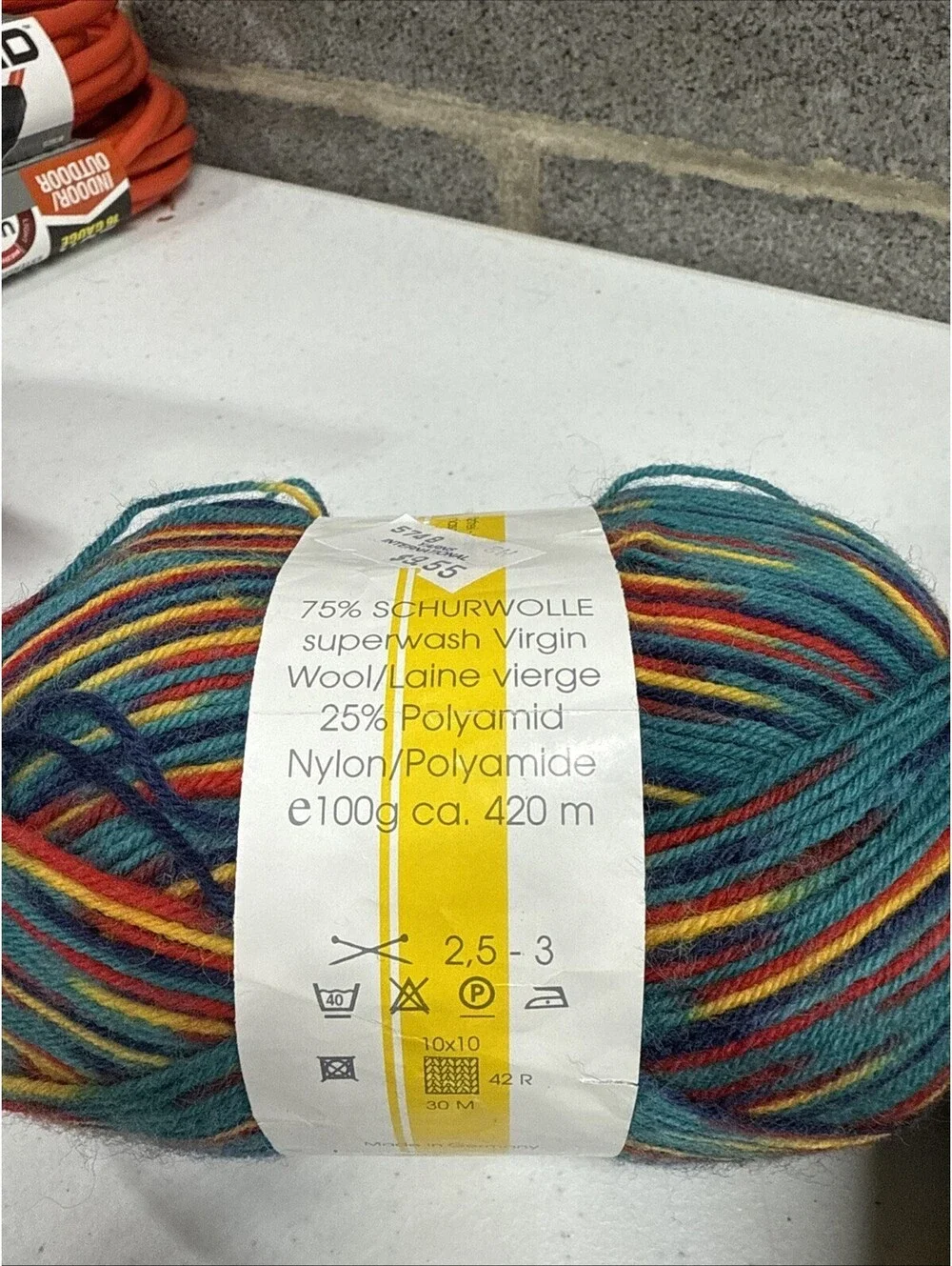 GGH Marathon Virgin Wool/Nylon Yarn Multi Color 3 Skein Lot